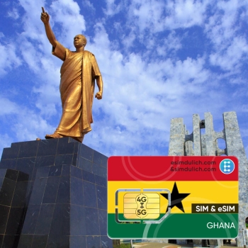 Sim Du Lịch Ghana 15 Ngày Tốc Độ Cao